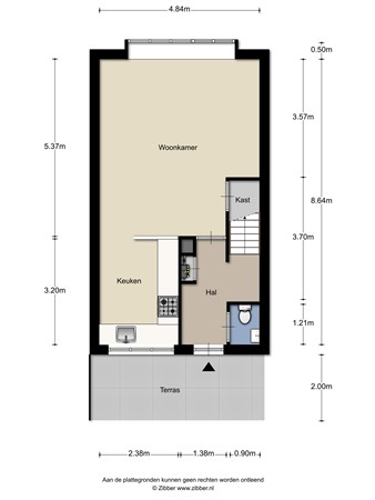 Floorplan - Nieuwe Haven 163, 2511 XJ Den Haag
