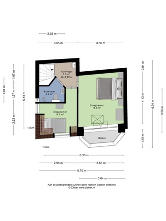 Floorplan - Hoornbruglaan 16, 2281 AW Rijswijk