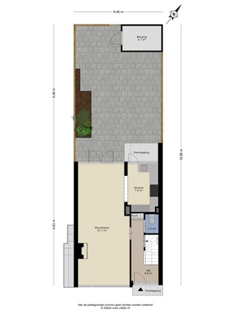 Floorplan - Johannes Meybeeklaan 15, 2273 HH Voorburg