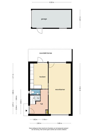 Floorplan - Burgemeester Boschstraat 1, 6451 AM Schinveld