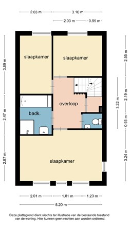Floorplan - Thalesstraat 14, 6446 AZ Brunssum