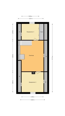 Floorplan - Noordzijde 301, 9515 PH Gasselternijveenschemond