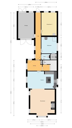 Floorplan - Noorderdiep 342, 9521 BM Nieuw-Buinen