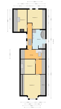 Floorplan - Noorderdiep 342, 9521 BM Nieuw-Buinen