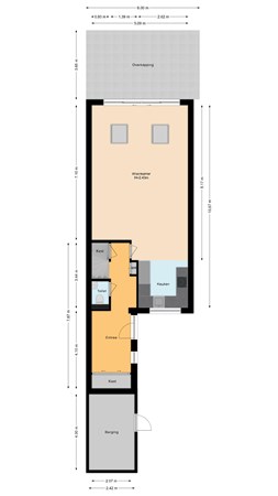 Floorplan - Huismus 34, 7827 AS Emmen