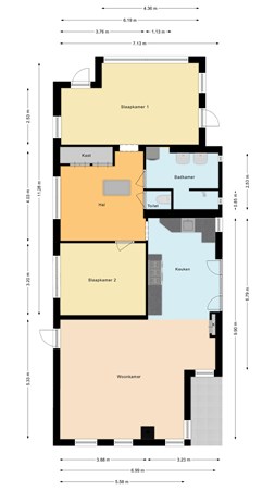 Floorplan - Harpelerweg 19, 9541 TP Vlagtwedde