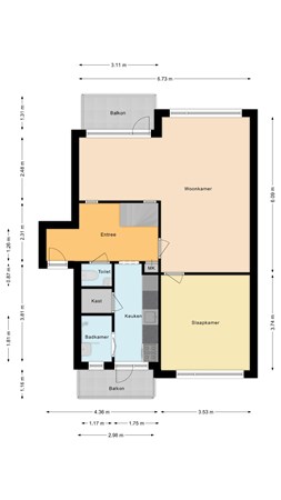 Floorplan - Spirealaan 36, 9741 PC Groningen