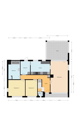 Floorplan - Hoethslaan 3A, 9677 PS Heiligerlee