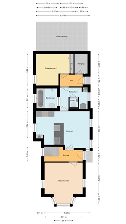 Floorplan - Schoolstraat 125a, 9581 GG Musselkanaal