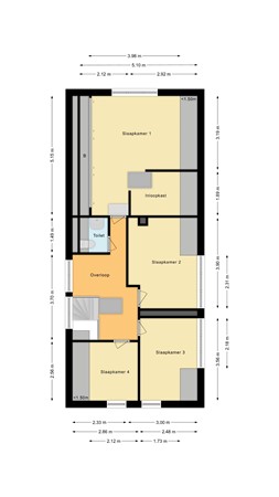 Floorplan - Onstwedderweg 91, 9663 BE Nieuwe Pekela