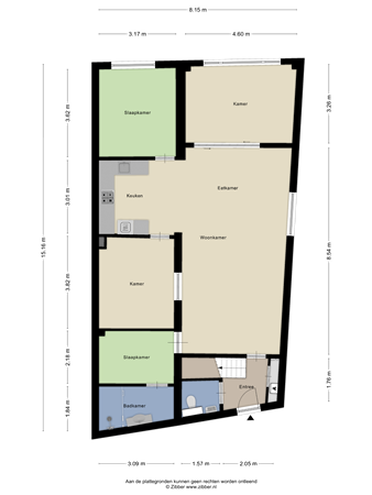 Floorplan - Einderstraat 17A, B, 6461 EM Kerkrade