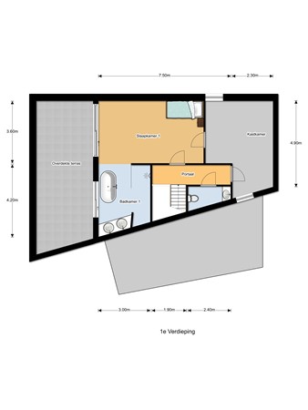 Floorplan - Teutelebroekstraat 12, 6463 XV Kerkrade