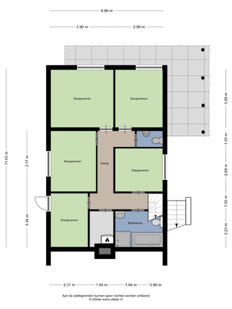 Floorplan - Deken van Ormelingenstraat 11, 6461 GH Kerkrade