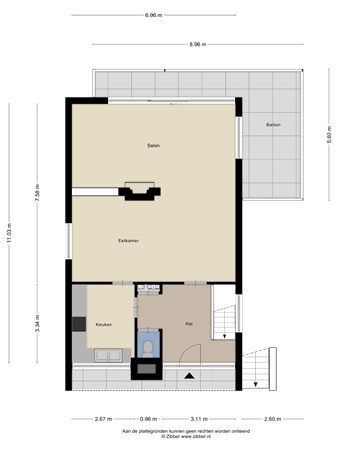 Floorplan - Deken van Ormelingenstraat 11, 6461 GH Kerkrade