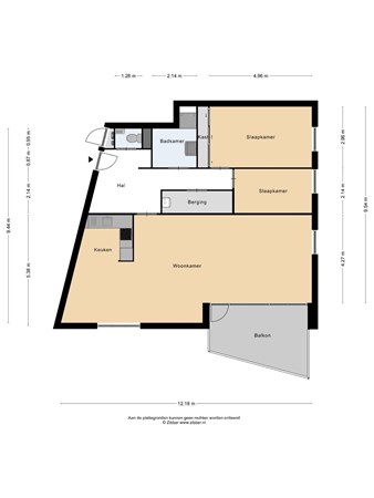 Floorplan - Ambachtsstraat 21, 6461 EW Kerkrade