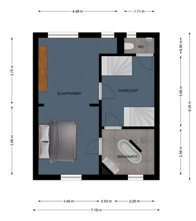 Floorplan - Van Beethovenstraat 37, 6461 AD Kerkrade