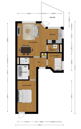 Floorplan - Straterweg 71, 6461 HV Kerkrade