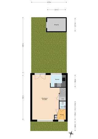 Floorplan - Sikkelstraat 8, 1445 HE Purmerend