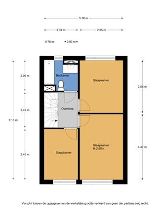 Floorplan - Rozengaard 15 11, 8212 DK Lelystad