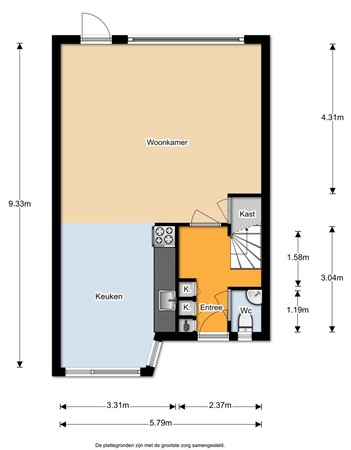 Floorplan - Monteverdistraat 6, 1447 NA Purmerend