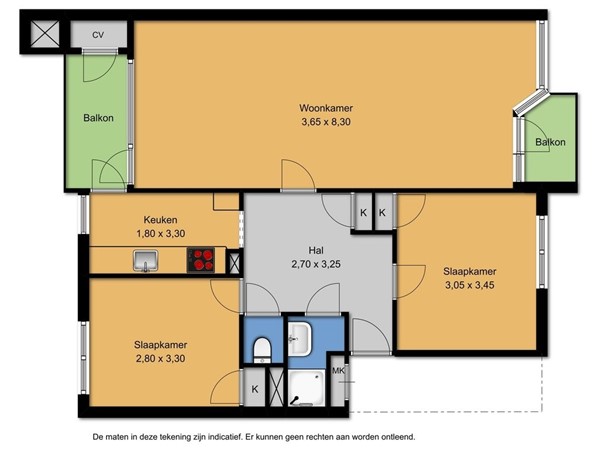 Floorplan - Johanna Naberstraat 152, 1442 BD Purmerend