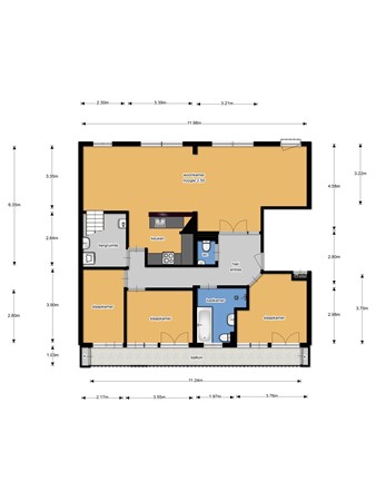 Aalsmeerweg 19-3, 1059 AA Amsterdam - Plattegrond Aalsmeerweg 19-3 - Amsterdam 3e verdieping.jpeg