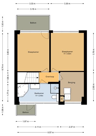 Galerij 41A, 5401 GC Uden - Tweede verdieping - 2D.jpg