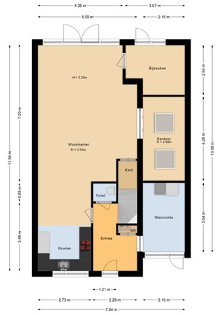 Kerckquartier 4, 5331 CW Kerkdriel - Begane grond - 2D.jpg