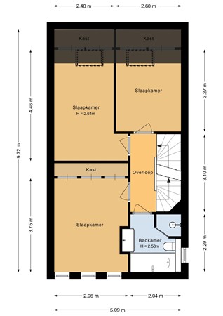 Kerckquartier 4, 5331 CW Kerkdriel - Eerste verdieping - 2D.jpg