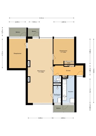 Pastoor van Thiellaan 63, 5246 BP Rosmalen - Appartement - 2D.jpg