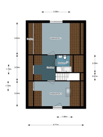 Lambertushof 5, 5481 CZ Schijndel - plattegrond 2e etage.jpeg