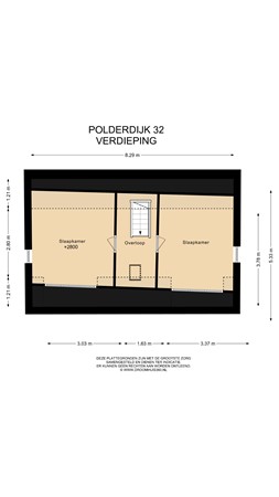 Floorplan - Polderdijk 32, 4156 JG Rumpt