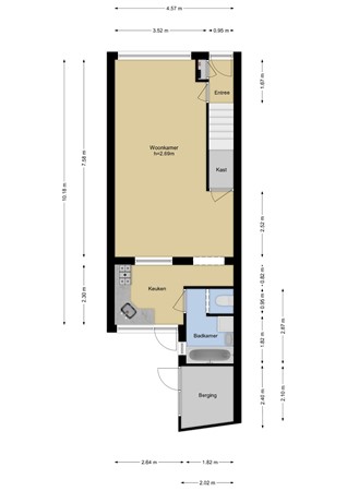 Floorplan - Molenstraat 3, 2678 BL De Lier