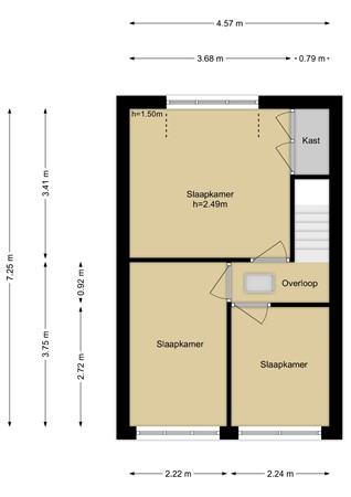 Floorplan - Molenstraat 3, 2678 BL De Lier
