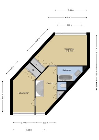 Floorplan - Touwbaan 22, 3142 BT Maassluis