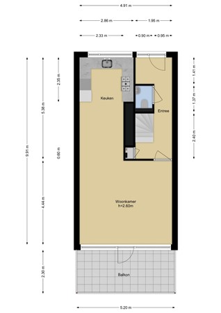 Floorplan - Dr. Albert Schweitzerdreef 107, 3146 AA Maassluis