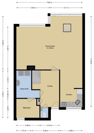 Floorplan - Logger 11, 3144 GG Maassluis