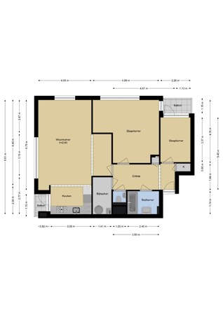 Floorplan - Boerhaavestraat 433, 3132 RD Vlaardingen