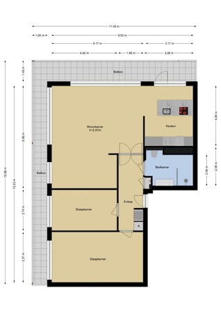 Floorplan - Tooroplaan 102, 3141 JT Maassluis