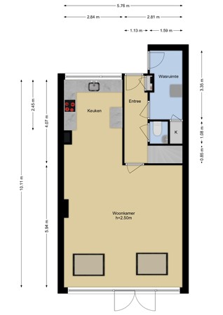 Floorplan - Jan Steenstraat 26, 3141 HB Maassluis
