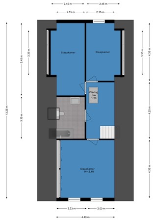 Floorplan - Lekdijk-West 51A, 2861 ES Bergambacht