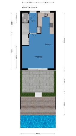 Floorplan - Aan de Botersloot 14, 2865 XZ Ammerstol