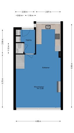 Floorplan - Archimedesstraat 17, 2871 XJ Schoonhoven