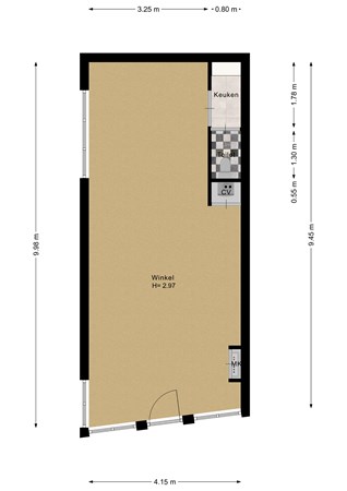 Floorplan - Lopikerstraat 42, 2871 BZ Schoonhoven