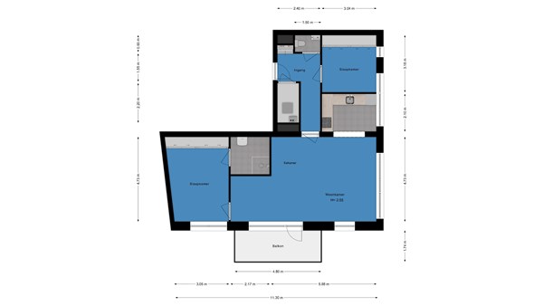 Floorplan - Badhuisstraat 19, 2861 ZA Bergambacht