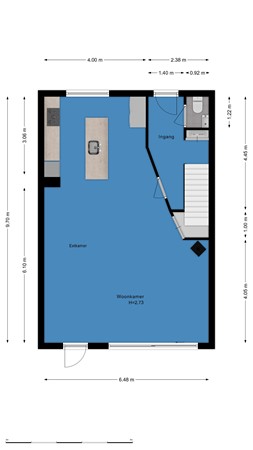 Floorplan - Vrouwenmantel 81, 2871 NS Schoonhoven