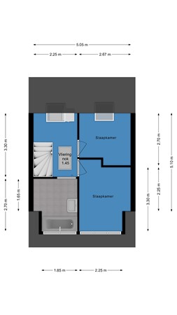 Floorplan - Molenlaan 38, 2964 HG Groot-Ammers