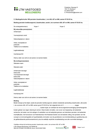 Brochure preview - C. Biedingsformulier VBI percelen IJsselmuiden, I, nrs 426, 427 en 696, samen 07.03.03 ha..pdf