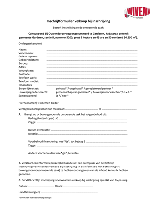 Brochure preview - Inschrijfformulier verkoop bij inschrijving -  cultuurgrond Ouwendorperweg ong. Garderen.pdf