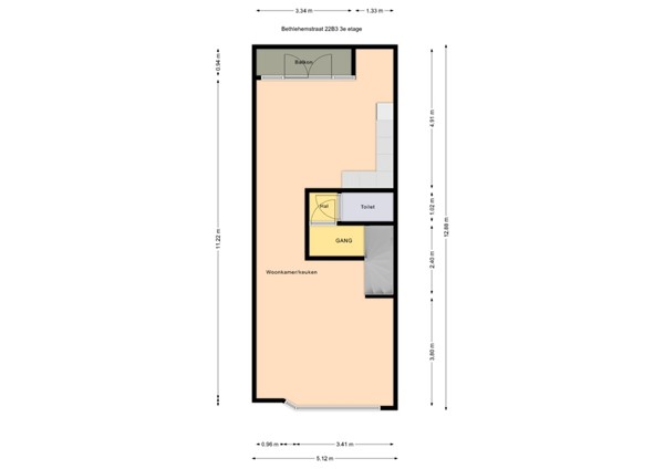 Bethlehemstraat 22B03, 3061 GB Rotterdam - Plattegrond 4e.jpg